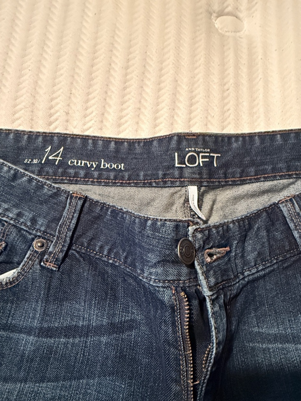 LOFT Women's Bootcut Jeans - Dark Blue Denim